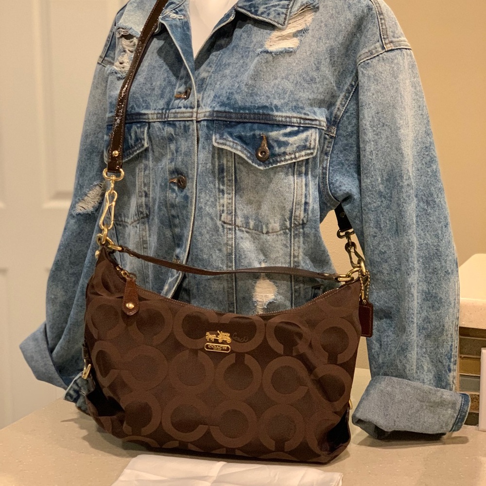 Coach Brown Signature Shoulder Bag